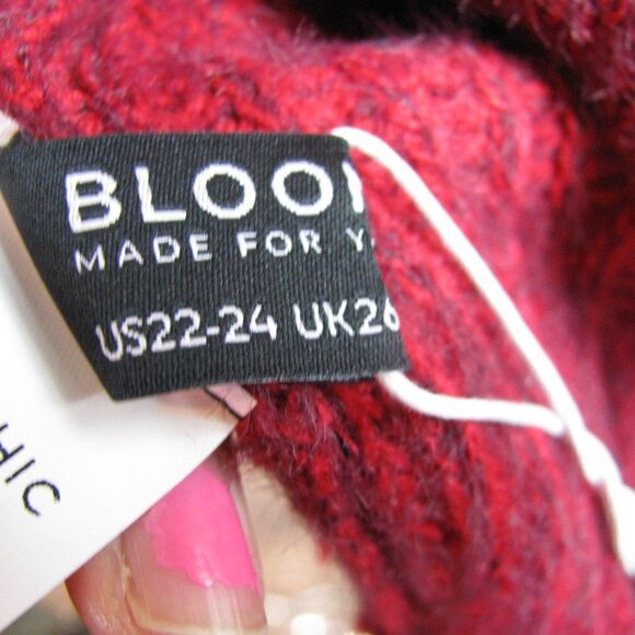 NWT red ribbed sweater 22/3X - Picture 6 of 10